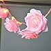 Avanti 20 Led Battery Operated Romantic String Rose Flower Fairy Lamp Light Outdoor for Valentine's Day, Christmas, Wedding, Room, Garden, Patio, Party Festival Decor (Hot Pink)