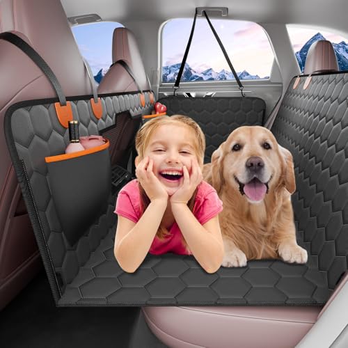 VEVOR Back Seat Extender, Waterproof Hard Bottom Dog Car Seat Cover Supports 35…