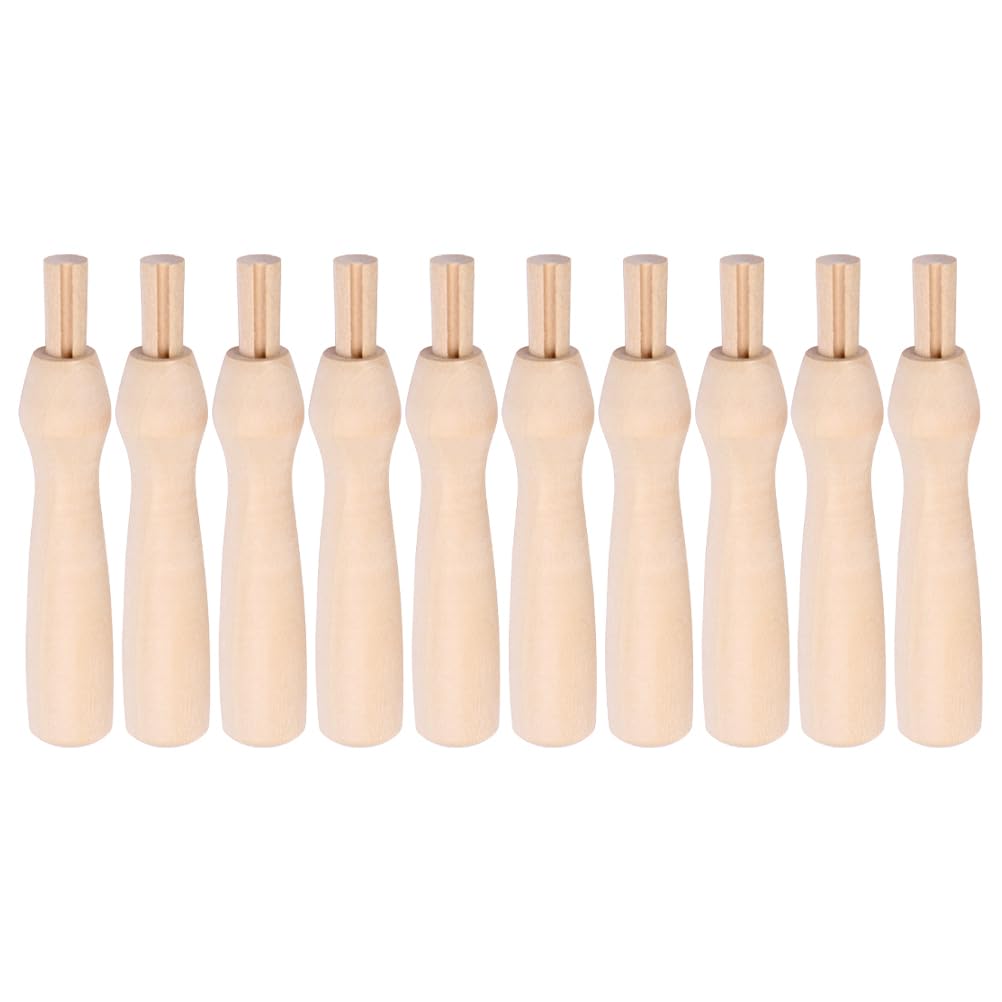 VICASKY Felting Needles: Wooden Handle Felting Needles - 10Pcs Replacement Tools for Embroidery