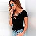 Lisingtool Womens Loose Pullover T Shirt Short Sleeve Tops Shirt Blouse (Small, Black)