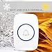 Wireless Doorbell, Waterproof Door Bell Kit with 1 doorbell sound and 1 working switch (Includes an alkaline battery), Operating at 500Feet, Adjustable Volume, 50 Chimes（white）
