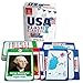 Kids USA Presidents and States Pocket Flash Cards - 95 cards with beautiful images for each State Bird, Flower, Flag, Tree and more - Educational Civics for Kids