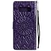 Urberry Embroidery Wallet Case for Samsung Galaxy Note 8 with a Screen Protector (Purple)