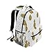 ZZKKO Tropical Pineapple Polka Dot Boys Girls School Computer Backpacks Book Bag Travel Hiking Camping Daypack