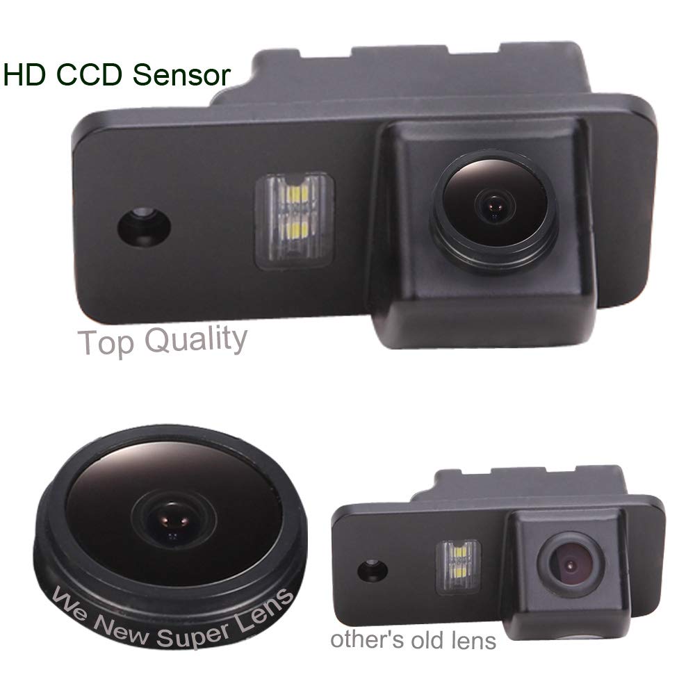 License Plate Car reversing camera,1000TV Lines Starlight Pro Lens Backup Camera, Night Vision Parking Sensor Reversing System,Rear View Camera for Audi A1 A3 A4 A5 A6 A7 A8 Q3 Q5 Q7 A4L A6L A8L