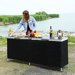 REDCAMP Extra Long Portable Bar Table, Pop-Up