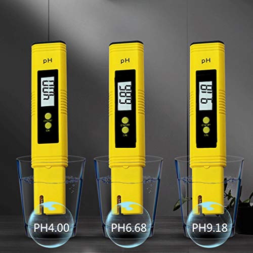 HJuyYuah Electric Digital PH Meter Tester Pocket Water Hydroponics Pen Aquarium Pool Test Yellow