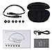 Matone Bluetooth Headphones, Wireless Neckband Headset [20 Hours Playtime] Noise Cancelling Stereo Earphones with Mic Sweatproof Sport Headphones Foldable Design & Retractable Earbuds - Black