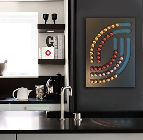 Storage holder for Nespresso pods - black - "footprint" 70 capsules