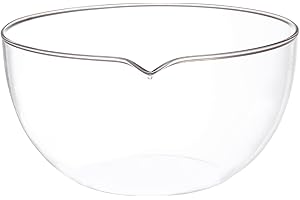 WRITWAA Glass Evaporating Dish Laboratory Container Flat Bottom for Evaporating Supplies Spout