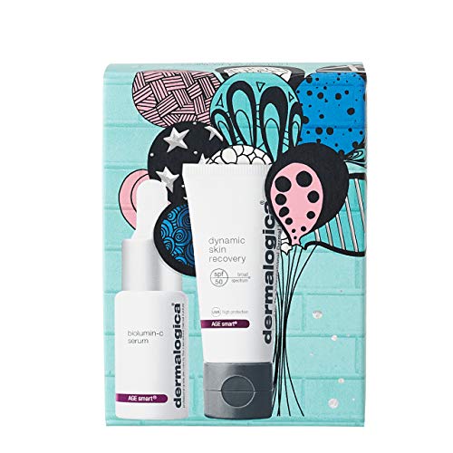 Dermalogica Brighten & Defend Holiday Kit – Anti Aging Set Contains: Vitamin C Serum and Face Sunscreen Moisturizer
