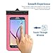 TETHYS Universal Waterproof Case for Apple iPhone 6 6S 5S 5C 5 4S, Galaxy S6, S6 Edge S5 S4, iPod Touch and Other Smartphone -[Cherry Blossom Pink] Ultrapouch Waterproof Life Pouch Dry Bag Cases Perfect for Boating/Kayaking/Rafting/Swimming- IPX8 Certified [Not Compatible with iPhone 6 Plus 5.5inch/Galaxy Note 4 3 2]