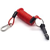 CZXNBI Trailer Breakaway Cable - 4 Foot Breakaway Cable and Pin for Breakaway Switch - Stainless Steel Spring Towing Coiled Wire,Safety Cables Strap (4 Foot-1Pack)