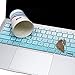 MOSISO Keyboard Cover Compatible with MacBook Air 13 inch 2019 2018 Release A1932 Retina Display with Touch ID, Waterproof Dust-Proof Protective Pattern Silicone Skin, Gradient Blue