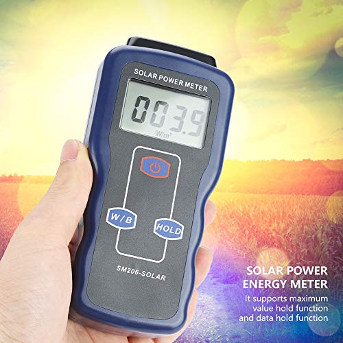 Solar Power Meter UV Meter, SM206 Digital Solar Power Meter Sunlight Meter for Radiations Measuring Testing Instrument, Solar Power Radiation Meter - Thumbnail 3