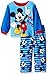 Disney Boys' Toddler Boys' Mickey Mouse 2-Piece Fleece Pajama Set, Blue, 3T