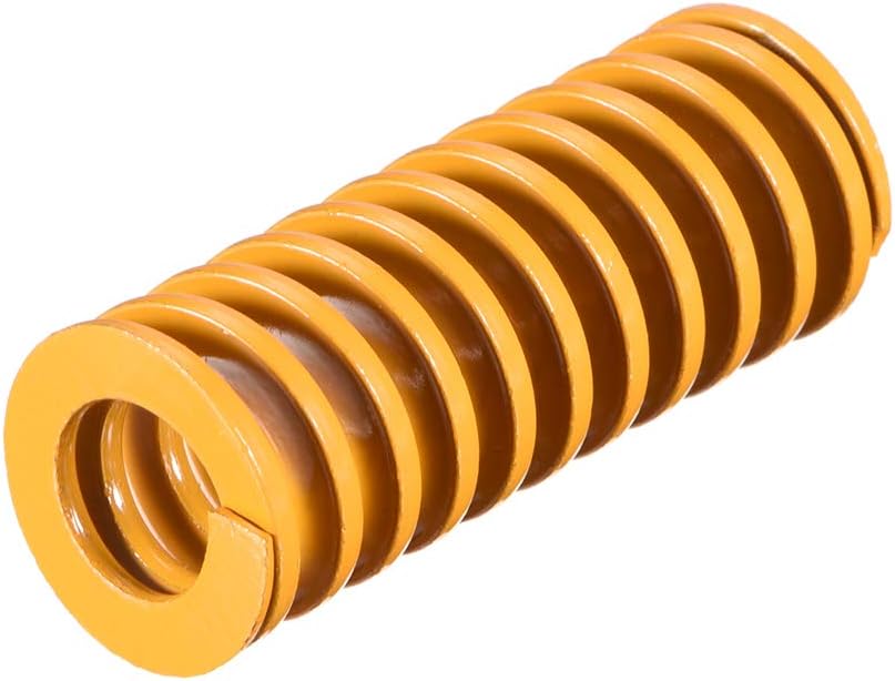 sourcing map 20mm OD 50mm Long Spiral Stamping Light Load Compression Die Spring Yellow, 20 x 50mm