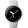 Google Pixel Watch LTE Smartwatch Compatible with Cellular or WiFi Data, GPS, BT and Heart Rate Monitor 41mm, Bulk Packaging (Polished Silver Chalk)