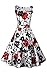 ACEVOG Cocktail Dress 1950's Floral Vintage Christmas Party Dress Plus Size