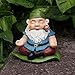 CCOQUS Zen Garden Gnome Statue,Yoga Gnome Figurine - Outdoor Lawn Patio Fairy Garden Decor (Green)