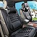Leeko 2PCS Car Neck Pillow, Comfortable Soft Breathable Leather Car Head Neck Rest Cushion Relax Neck Support Headrest Pillows for Car Seat Travel and Home, Black