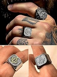 FaithHeart Nordic Elder Futhark Rune Signet Rings
