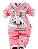 Children Clothing Set Cartoon Bunny Twinset Long Sleeve Hoodie and Pant