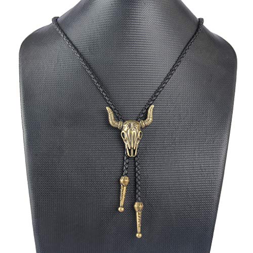 AZORA Bolo Tie for Men Cow Skull Choker Bolos Western Cowboy Neck Tie for Women Boys Girls - Thumbnail 6