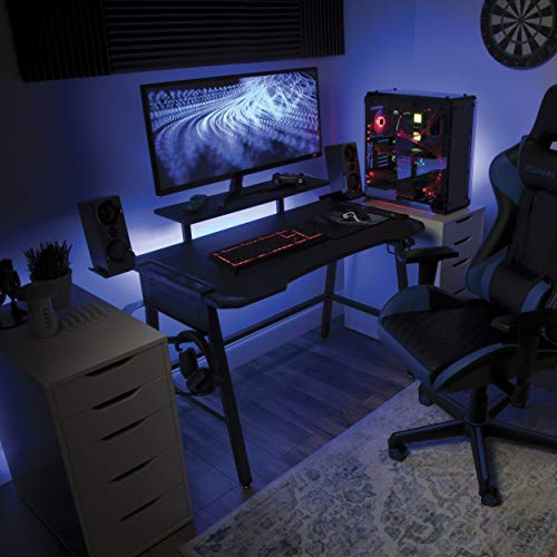 RESPAWN RSP3010 Computer Ergonomic Gaming Desk, Height Adjustable 52.6 in, Blue Pricepulse