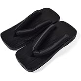Cutey May Japanese Shoes Geta for Men Square Wooden Clogs with Tabi Socks