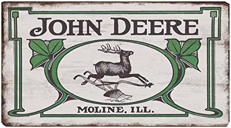 John Deere Vintage Logo Wooden Sign
