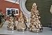Gold Led 3 Piece Mercury Glass Christmas Tree Set with Daily Auto Timer