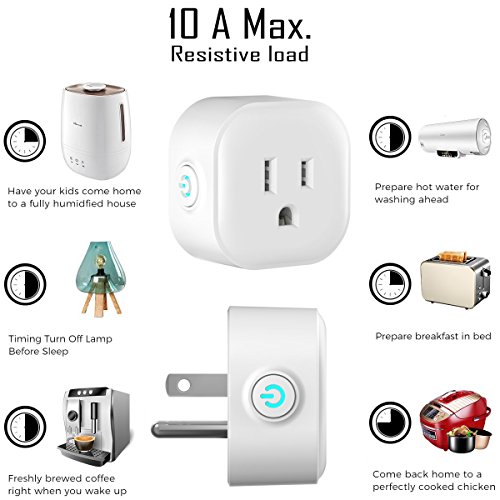 Wifi Smart Plug Mini Smart Outlet Work with Amazon Alexa & Google Home (2 packs) - Thumbnail 2