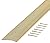 M-D Building Products 78071 Fluted 1-3/8-Inch by 36-Inch Carpet Trim, Silver