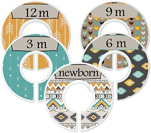 Mumsy Goose Baby Nursery Closet Dividers, Closet Organizers Baby Boy Tribal