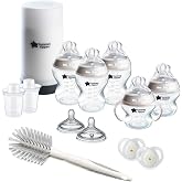 Tommee Tippee Natural Start Baby Bottle Kit for Newborns | 5oz &amp; 9oz Self-Sterilizing Bottles, Anti-Colic, Breast-Like Nipples, 0-6m Pacifiers, Travel Warmer Set