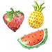 Yalulu 3Pcs Candy Color Fruit Balloons Birthday Foil Balloon Helium Mylar Balloons for Party Birthday Wedding Supply (3Pcs, Mixed)