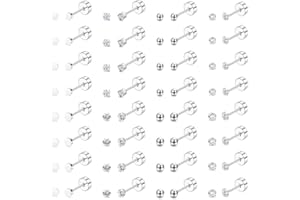 16 Pairs Small Tiny Stud Flat Back Earring,Tiny Cartilage Stud Earrings,Stainless Steel Tiny Stud Earrings for Women Man Flat