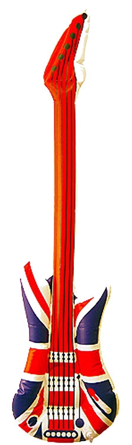Union Jack Guitar for Gift Blow-up Inflatable GB Union Jack Theme for Party Decoration Prop or Pool Accessory