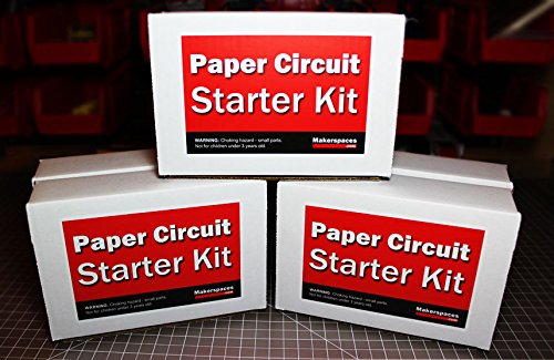 Paper Circuits Kit w/Project Book PDF (30 Student Pack) – Includes Project Book Download, Copper Tape, LEDs and Coin Cell Batteries.