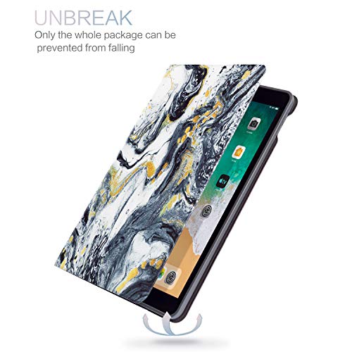 Lalumix 8Th Generation Ipad Case,Ipad Cover 7Th Generation 10.2,Ipad Case 7Th Generation,Ipad 10.2 2019 Case Smart Shell Stand Cover Soft TPU Hard Back with Auto Wake/Sleep (Black Quicksand Marble)