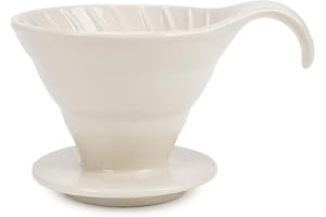 LHUKSGF V60 Pour Over Coffee Drippe, Ceramic Coffee Drip Maker, Reusable Portable Coffee Dripper, Convenient Filter for Home and Outdoor Use