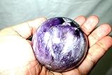 Jet Amethyst 45 - 50 mm Ball Sphere Gemstone A+ Hand Carved Crystal Altar Healing Devotional Focus Spiritual Chakra Cleansing Metaphysical