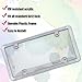 Zone Tech Clear License Plate Cover Frame Shield Combo - Premium Quality License Plate Clear Bubble Shield and Chrome Frame Bracket