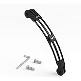 HSU Aluminum Alloy Curved Extension Arm (5.3”) Metal Pole Mount Helmet Stick Extension Arm Mount for GoPro Hero 13/12/11/10/9/8/7/6 Black, DJI Osmo Action 4/3 and More Action Cameras (Black)