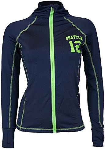 Seattle Football 12TH Man Fan Women's Seattle 12 Track Jacket (Navy, M)
