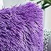MIULEE Pack of 2 Luxury Faux Fur Throw Pillow Cover Deluxe Winter Decorative Plush Pillow Case Cushion Cover Shell for Sofa Bedroom Car 18 x 18 Inch Purple