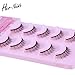 HER NAME best short eyelashes Soft mink false eyelashes Handmade natural looking fake eyelashes (5-Pairs)