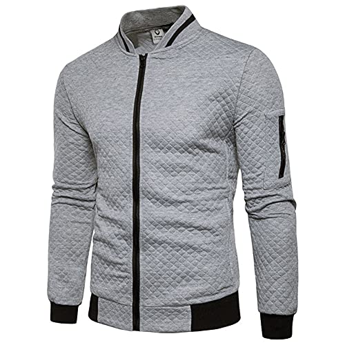 VERAVANT Herren Bomberjacke Strick Mantel Sweatshirt Mantel