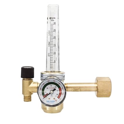 MESSER Druckminderer Argon/Co2/Schutzgas 200 bar mit Flowmeter 0-30 l/min